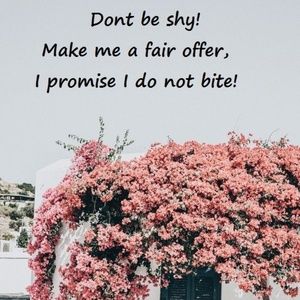 Open to Fair Offers! I promise I do not Bite!
